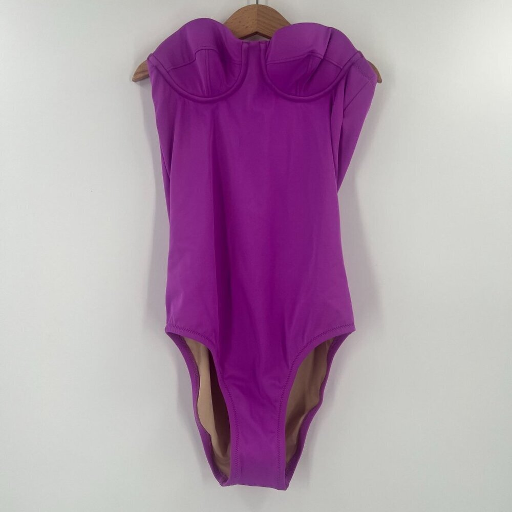 J. Crew Women Size 0 Long Purple Balconette One Piece Swimsuit - Picture 9 of 9